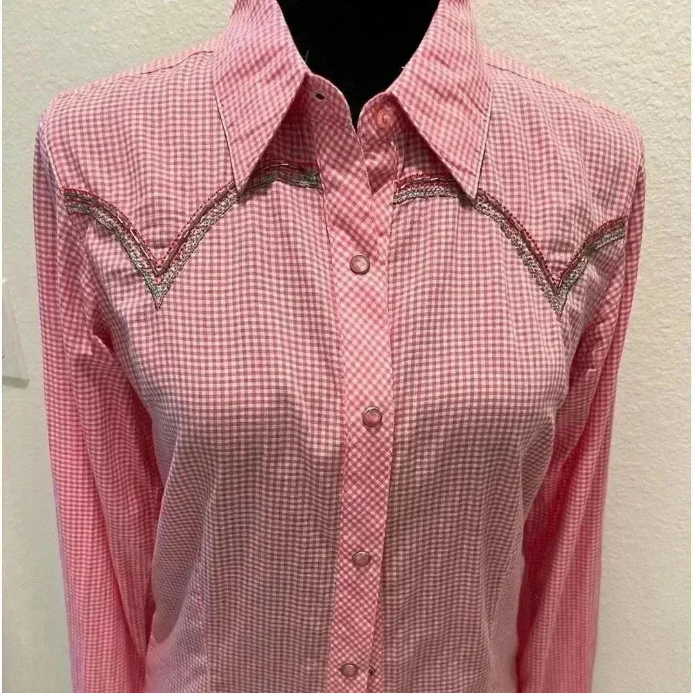 Ladies western cowboy rodeo long sleeve farm cowgirl grandma core competition